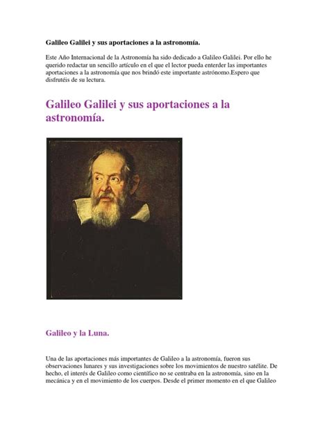Galileo Galilei y Sus Aportaciones | Péndulo | Galileo Galilei