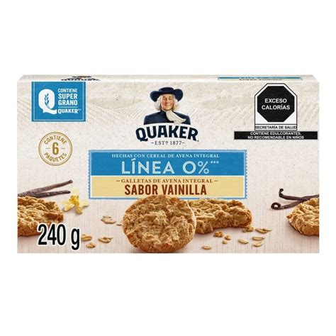 Galletas de avena Quaker vainilla 6 paquetes de 40 g c/u | Walmart