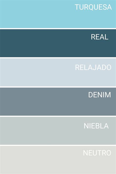 Gama de colores grises azulados | Combinaciones de colores de casa ...
