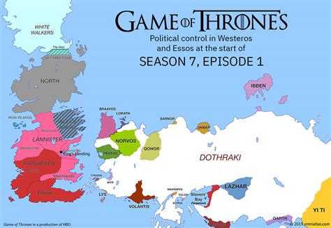 Game of Thrones Mapped by Season | Omniatlas