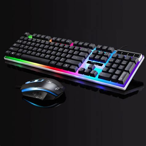 Gaming Keyboard + Mouse Backlit PC Mechanical Feeling ...