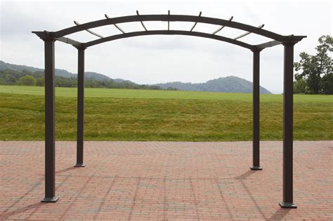 Garden Oasis 8  x 10  Arched Steel Pergola   Dark Brown   Sears