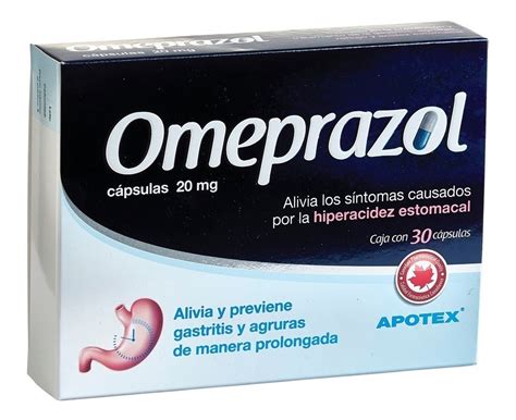 Gastritis Y Agruras Omeprazol 20mg Con 30 Capsulas | Mercado Libre