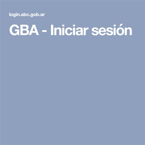 GBA   Iniciar sesión  con imágenes  | Iniciar sesion