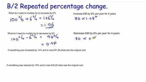 GCSE Core Maths Skills revision B/2 repeated percentage ...