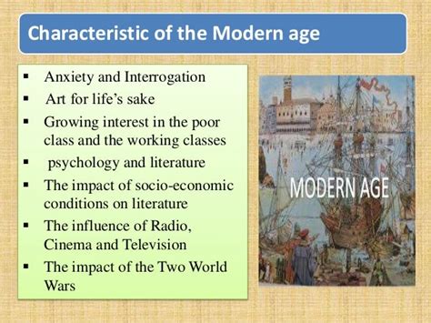 General Characteristics of the Modern Age