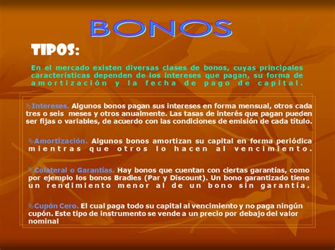 Generalidades de los bonos  Powerpoint    Monografias.com