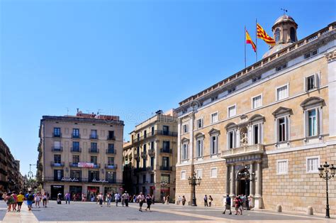Generalitat Do Palácio De Catalonia Em Barcelona Imagem de Stock ...