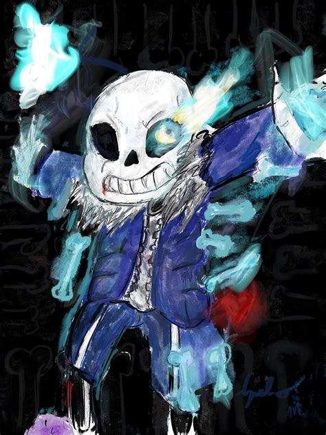 Genocide Sans  a drawing of my cousin, he is 11 years old ...