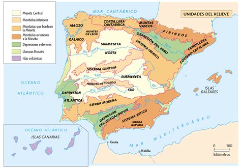Geografía de España. 2º Bach.: Mapa unidades ...