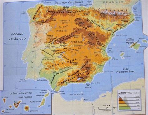 Geografía e Historia  ESO y Bachillerato : Mapa físico de ...