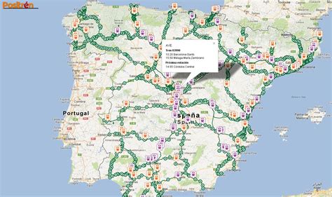 Geoinformación: Mapa de trenes de media y larga distancia de España ...