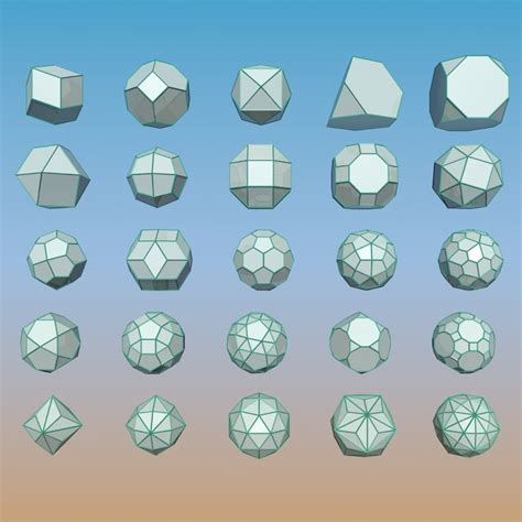 geometric shape pack 3d model