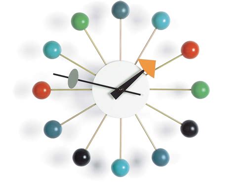 George Nelson Ball Clock In Multicolor   hivemodern.com