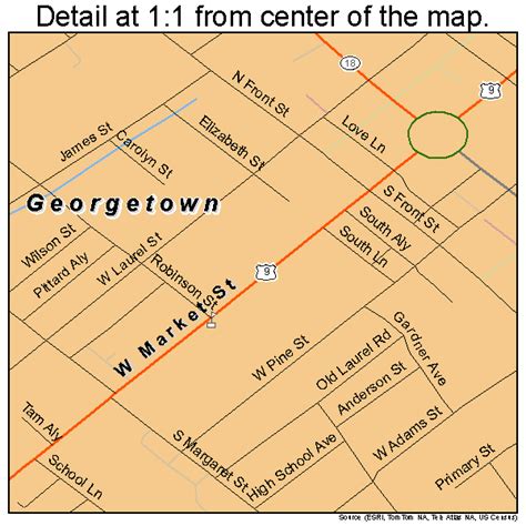 Georgetown Delaware Street Map 1029090