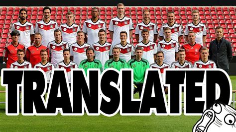 German National Team Player Names  Translated ...