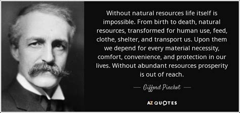 Gifford Pinchot quote: Without natural resources life ...