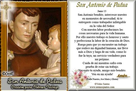 Gifs de oraciones: Oraciones a San Antonio de Padua