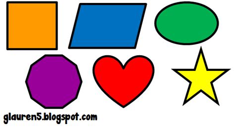 Ginger Snaps Clip Art: Primary Geometric Shapes Set