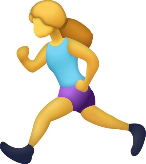 Girl Running Emoji [Free Download IOS Emojis] | Emoji Island