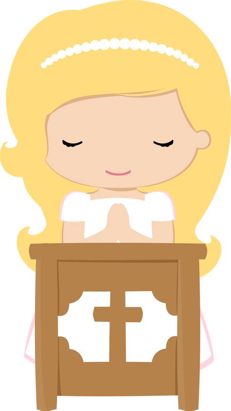 Girls in their First Communion Clip Art. | Oh My First ...