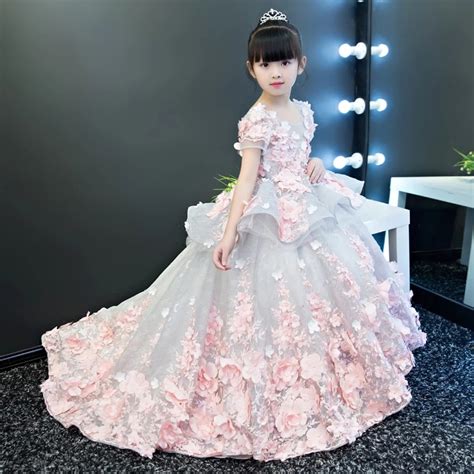 Girls Party Dresses Elegant 2019 Summer Short sleeve ...