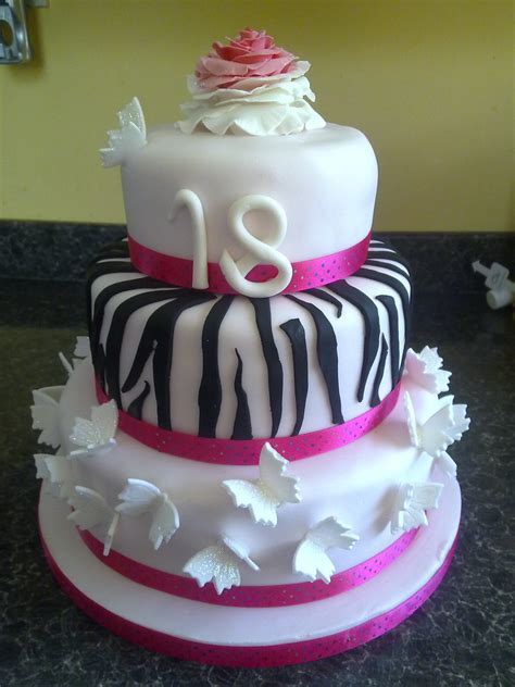 Girly 18th birthday cake | 18th birthday cake for a ...