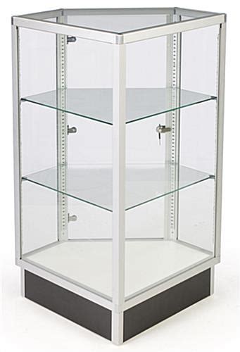 Glass Cabinets | 28  Corner Display w/ Hinged Door ...