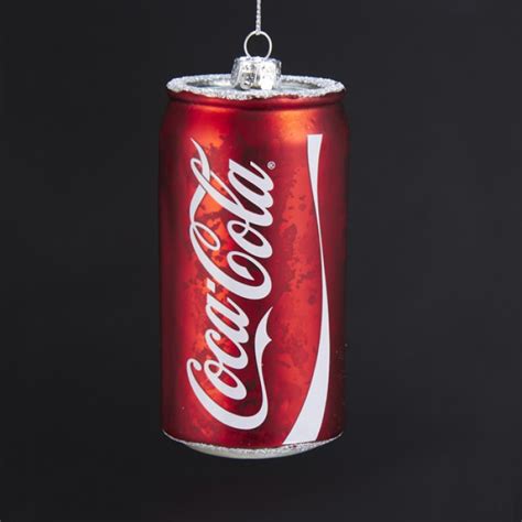 Glass Coca Cola Can Christmas Ornament