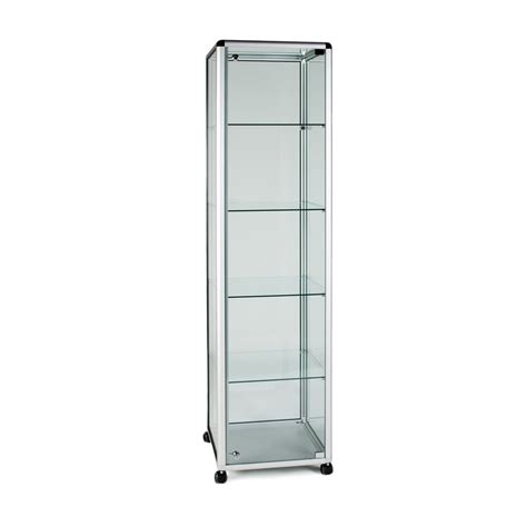 Glass Display Cabinet Tower   4 Shelves | Shopfitting ...