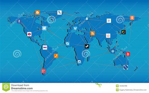 Global Internet Communication Technologies Editorial Stock ...