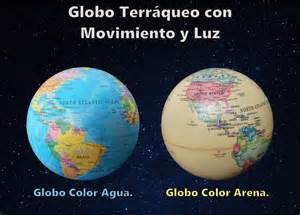 Globo Terraqueo Con Luz Y Movimiento   $ 360.00 en Mercado ...