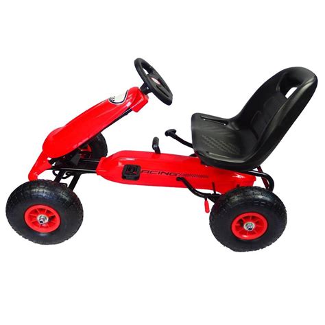 Go kart para niños con pedales y llantas de aire Tek Rojo
