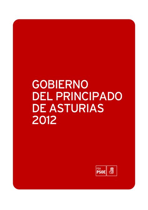 gobierno del principado de asturias 2012   FSA PSOE
