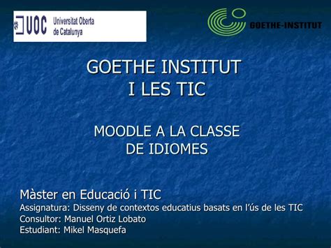 Goethe Institut i Moodle
