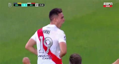 GOL Rafael Santos Borré en Boca vs. River EN VIVO: el ...