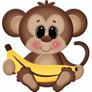 Gone bananas monkey holding banana | Cute monkey, Clip art ...