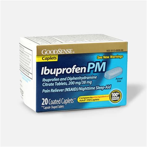 GoodSense Ibuprofen PM 200 mg/38 mg Coated Caplets, 20 ct