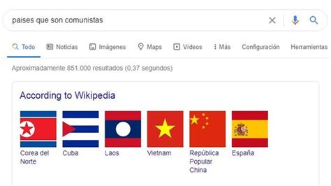 Google incluye a España en la lista de países..comunistas | Guada News