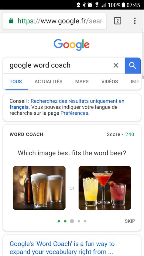 Google Word Coach : un petit jeu pour apprendre l anglais ...