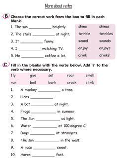 Grade 2 Grammar Lesson 12 More about verbs  3  | Grammar ...