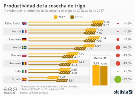 Gráfico: 2018, excelente año para los productores de trigo en España ...