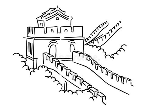 Gran Muralla en China ilustración del vector. Ilustración de oriental ...