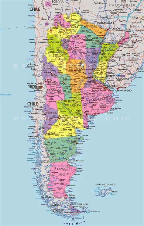 Grande Mapa De Argentina Completo
