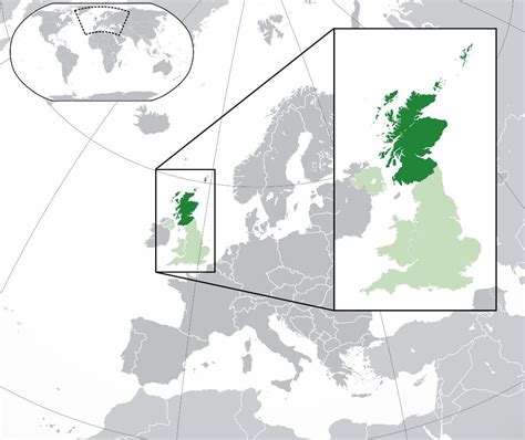 Grande mapa de ubicación de Escocia | Escocia | Reino ...
