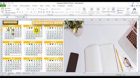 Gratis Nuevo Calendario Excel 2019 Muy Práctico con Agenda ...