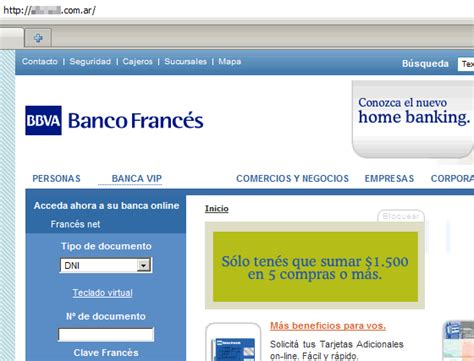 Grave caso de Phishing a BBVA Banco Francés  Argentina  ~ Segu Info