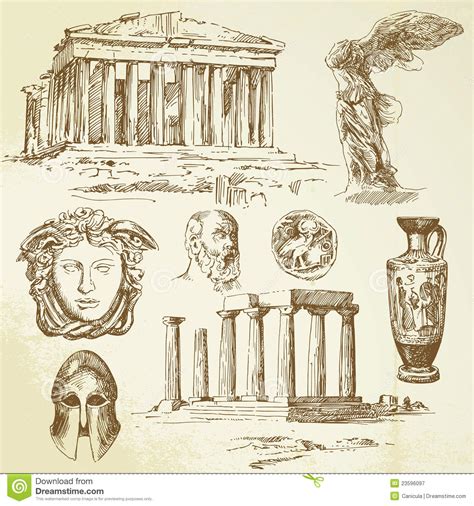 Grecia antigua ilustración del vector. Ilustración de templo   23596097