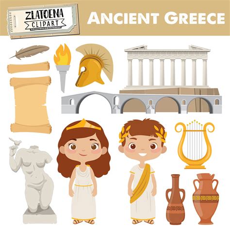 Grecia Clip art Antigua Grecia Clipart Viajes clipart griego | Etsy