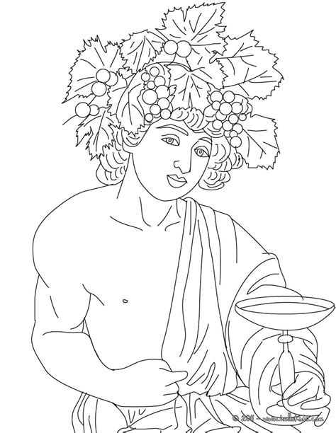 GREEK GODS coloring pages   DIONYSUS the Greek god of wine | Greek gods ...